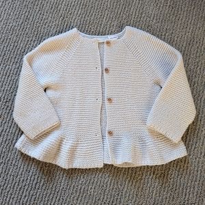 Zara cream knit cardigan, size 9-12 months